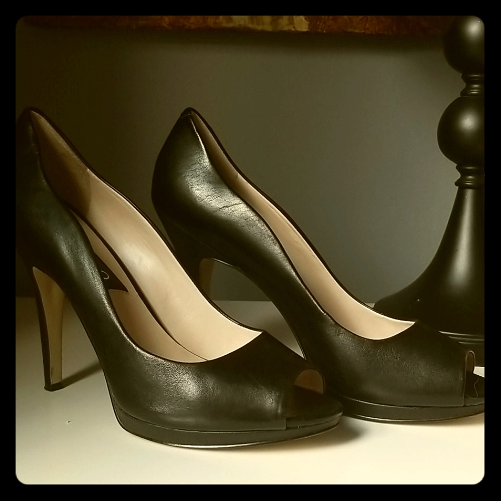Sexy black peep toes